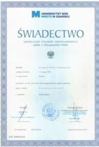 świadectwo psychodietetyka